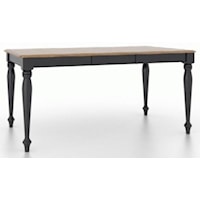 Customizable Rectangular Two-Tone Dining Table in Antique Camel and Antique Royal Blue