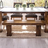 Customizable Dining Bench with Wood Seat