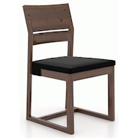 Customizable Side Chair with Upholstered Seat