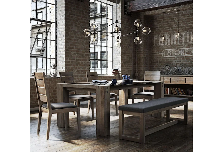 Loft - Custom Dining Customizable Table Set by Canadel at Wayside Furniture & Mattress