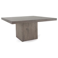 Customizable Square Table with Block Pedestal