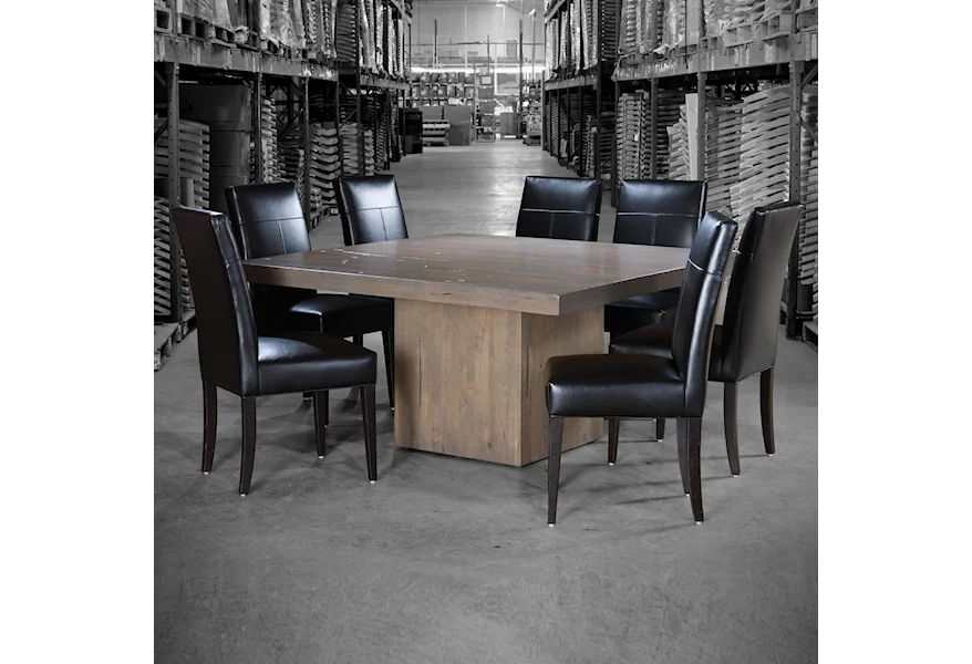 Loft - Custom Dining Customizable Square Table Set by Canadel at Williams & Kay