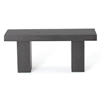 Customizable Bench with Block Legs