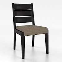 Customizable Side Chair with Ladder Back & Upholstered Seat