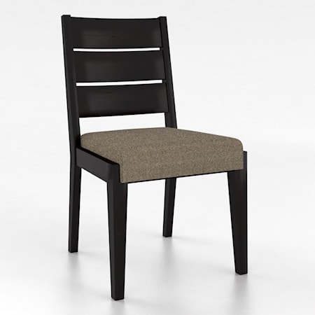 Customizable Side Chair with Ladder Back & Upholstered Seat