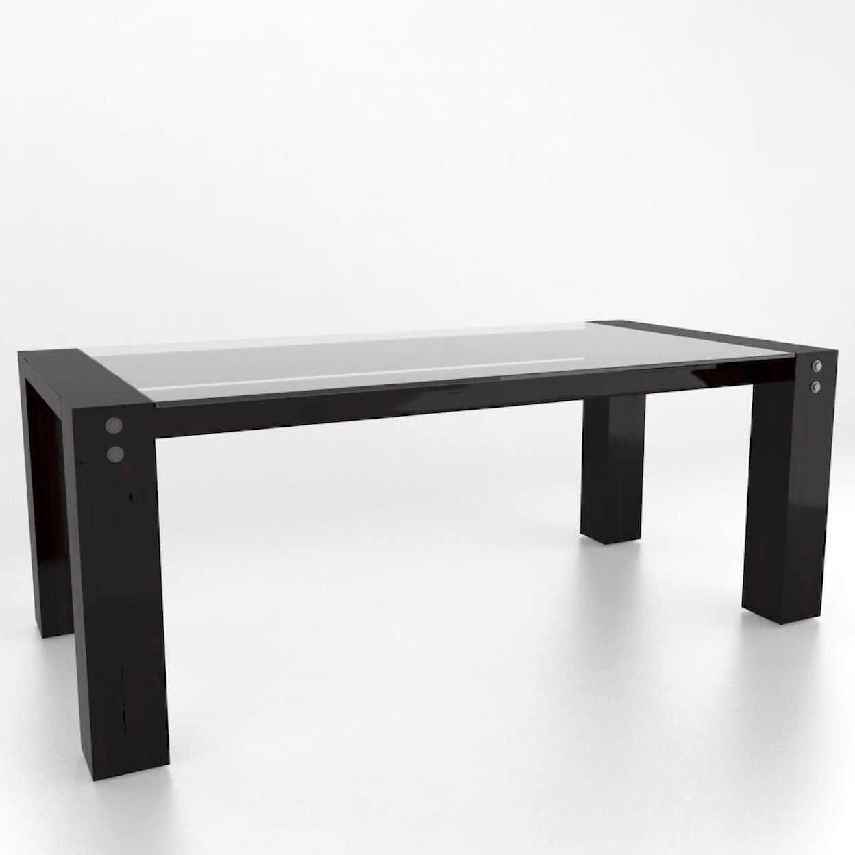 Canadel Loft Customizable Glass Top Dining Table