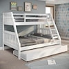 Canal House Bunk Beds Twin-Over-Full Bunk Bed White with Trundle U