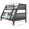 Canal House Bunk Beds Twin-Over-Full Bunk Bed White with Drawers