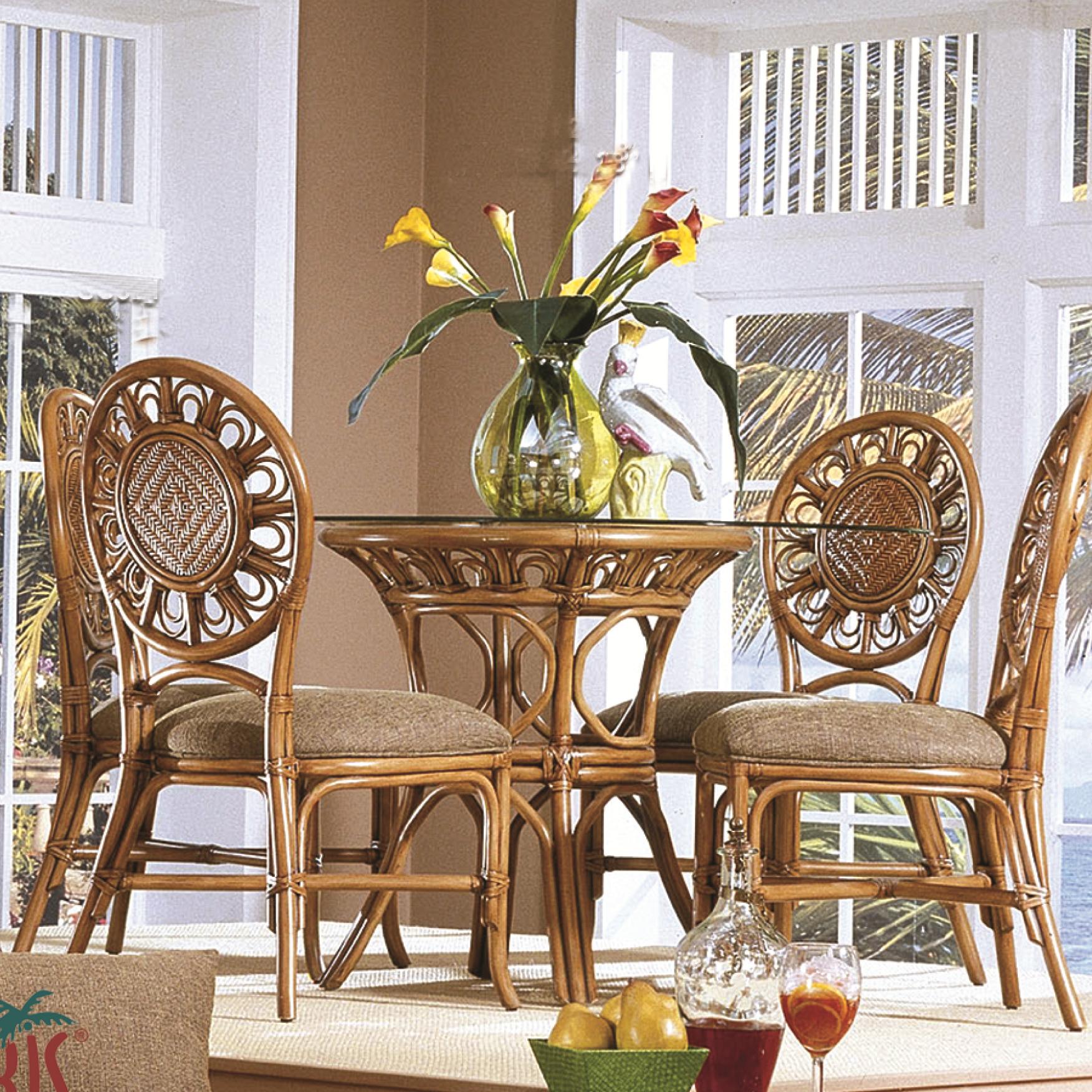 Capris Furniture 321 Collection Wicker Rattan Kitchen Table