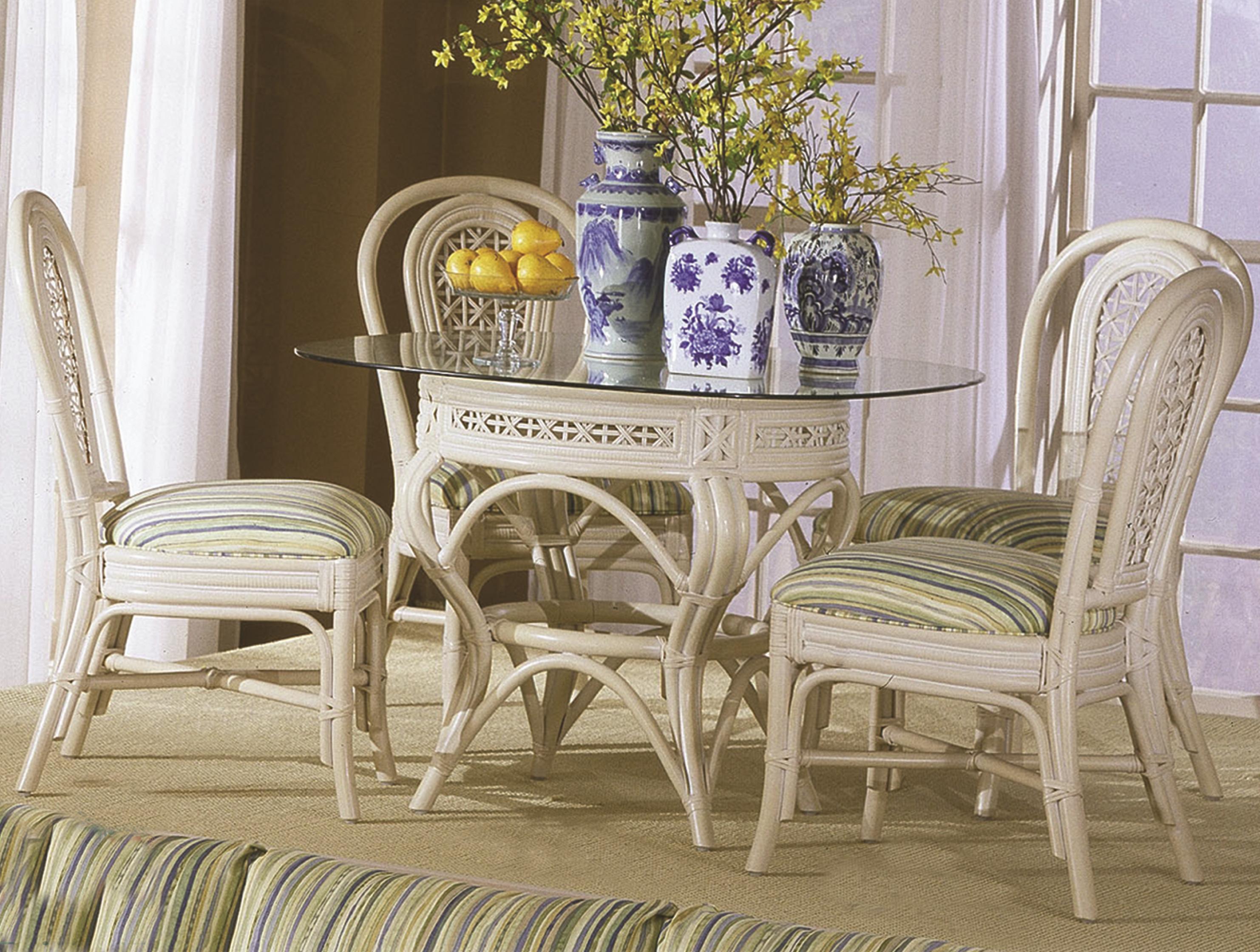 Capris Furniture 341 Collection Wicker Rattan Dining Side Chair