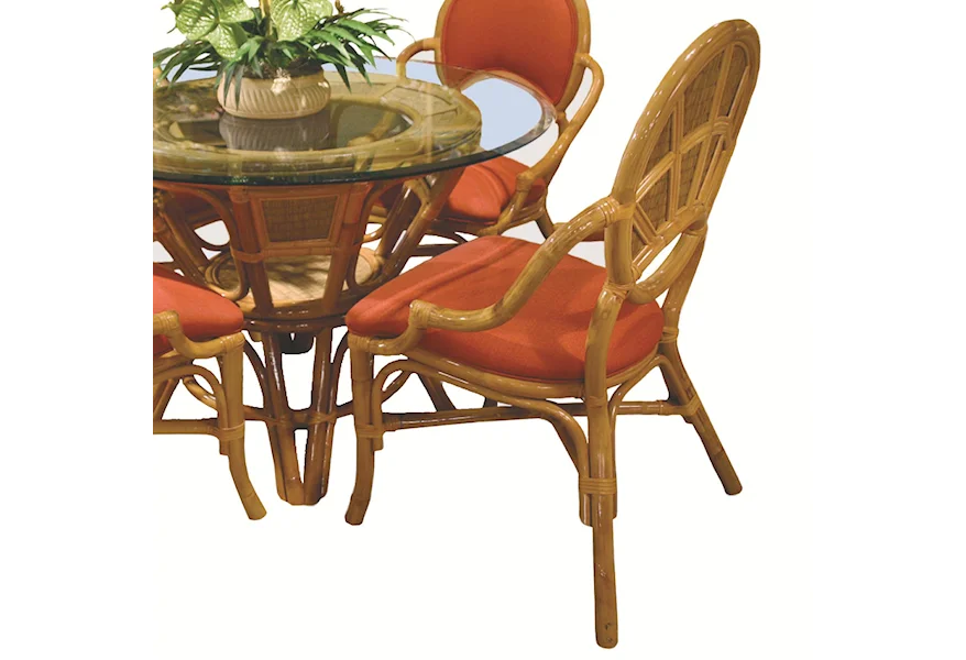 381 Collection Wicker Rattan Dining Arm Chair by Capris Furniture at Esprit Decor Home Furnishings