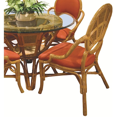 Wicker Rattan Dining Arm Chair