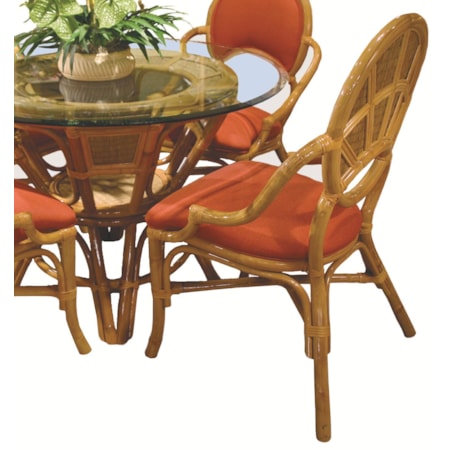 Wicker Rattan Dining Arm Chair