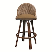 Woven Back Bar Stool