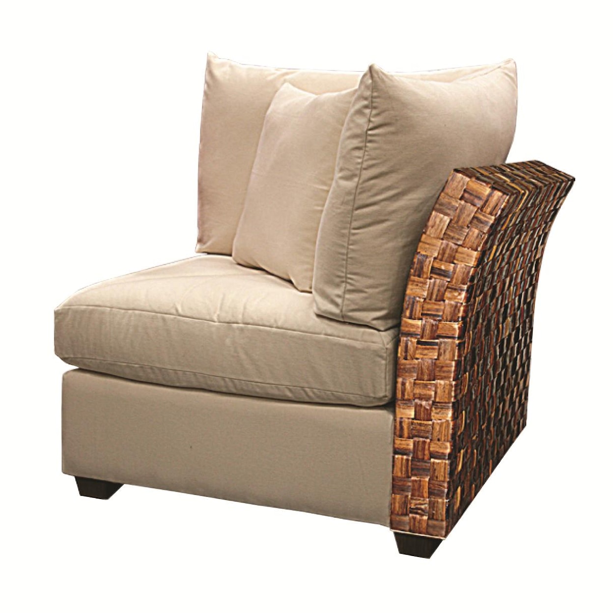 Capris Furniture Chairs and Ottomans Armless Corner Chair