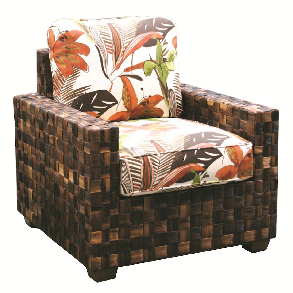 Capris Furniture Chairs and Ottomans Woven Wicker Chair
