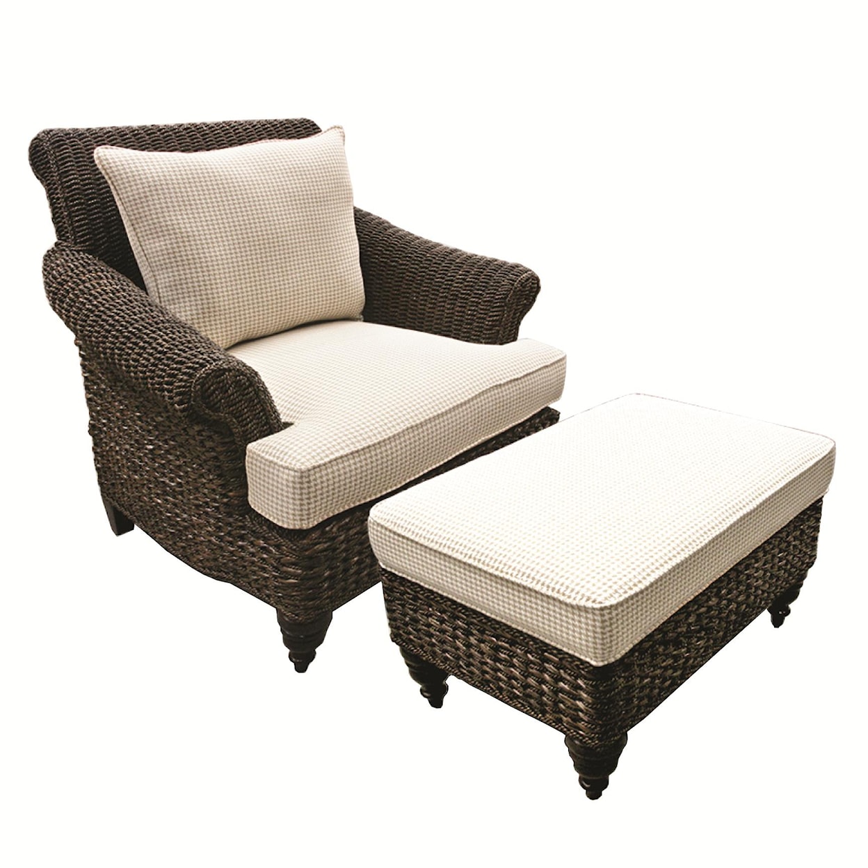 Capris Furniture Chairs and Ottomans Wicker Chair