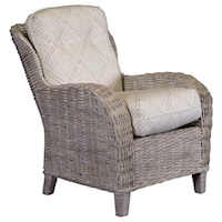 Weathered Grey Wicker Accent Chair