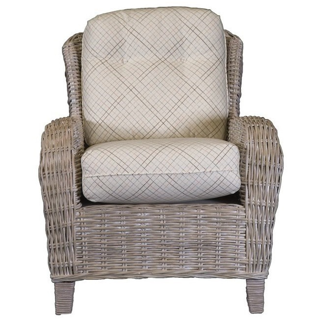Capris Furniture Chairs and Ottomans Wicker Accent Chair
