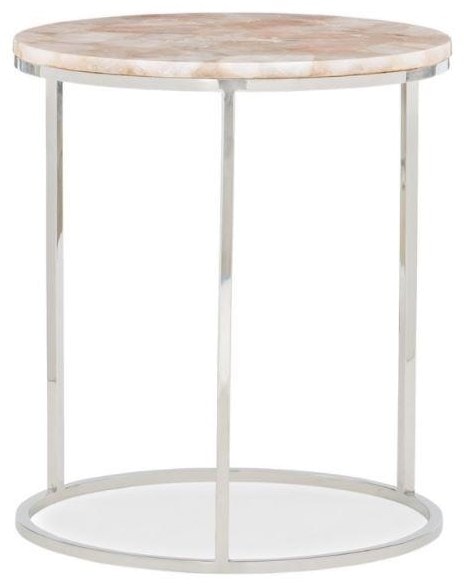 Rose Quartz Top End Table