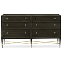 The 6 Drawer "Masterpiece" Dresser in Charcoal Anegre Finish