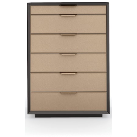 6 Drawer Two Tone Chest