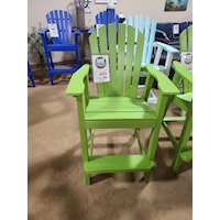 Curved Adirondack Bar Chair in Lime Green