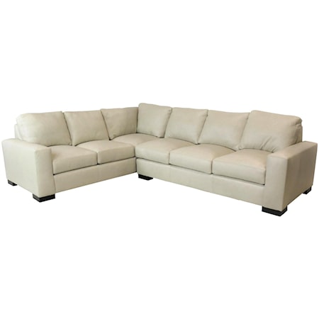 2-Piece Leather Sectional