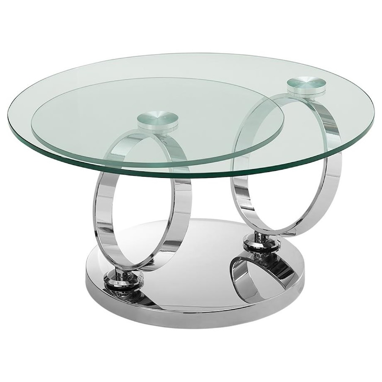 Casabianca Satellite Glass Cocktail Table