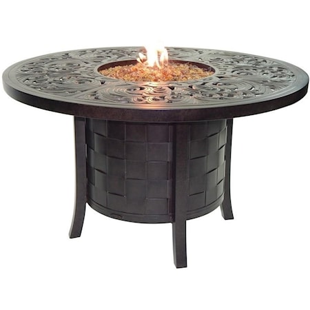 49" Round Dining Table with Firepit