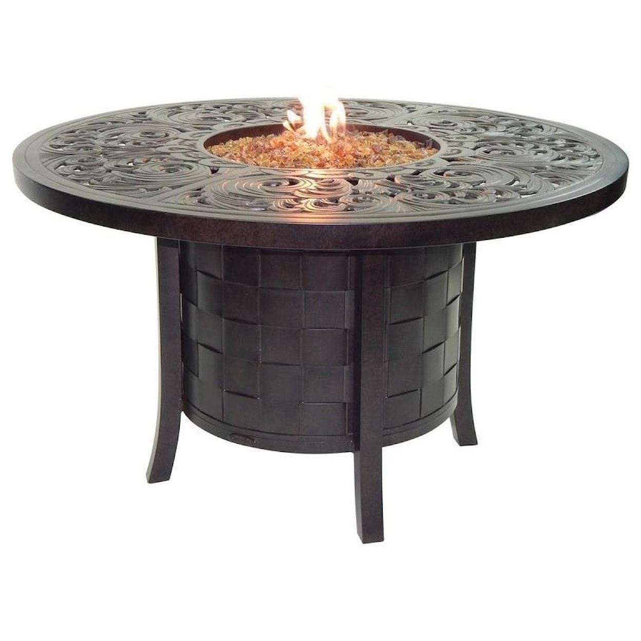 Castelle by Pride Family Brands Classical Firepits 49" Round Dining Table with Firepit