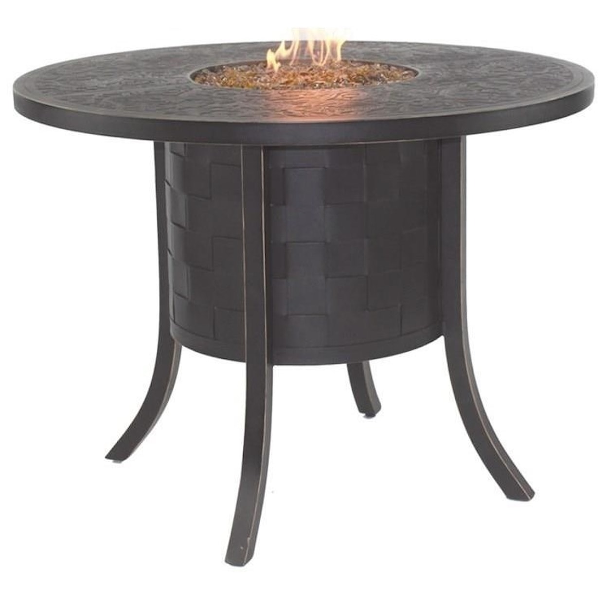 Castelle by Pride Family Brands Classical Firepits 49" Round Counter Table with Firepit