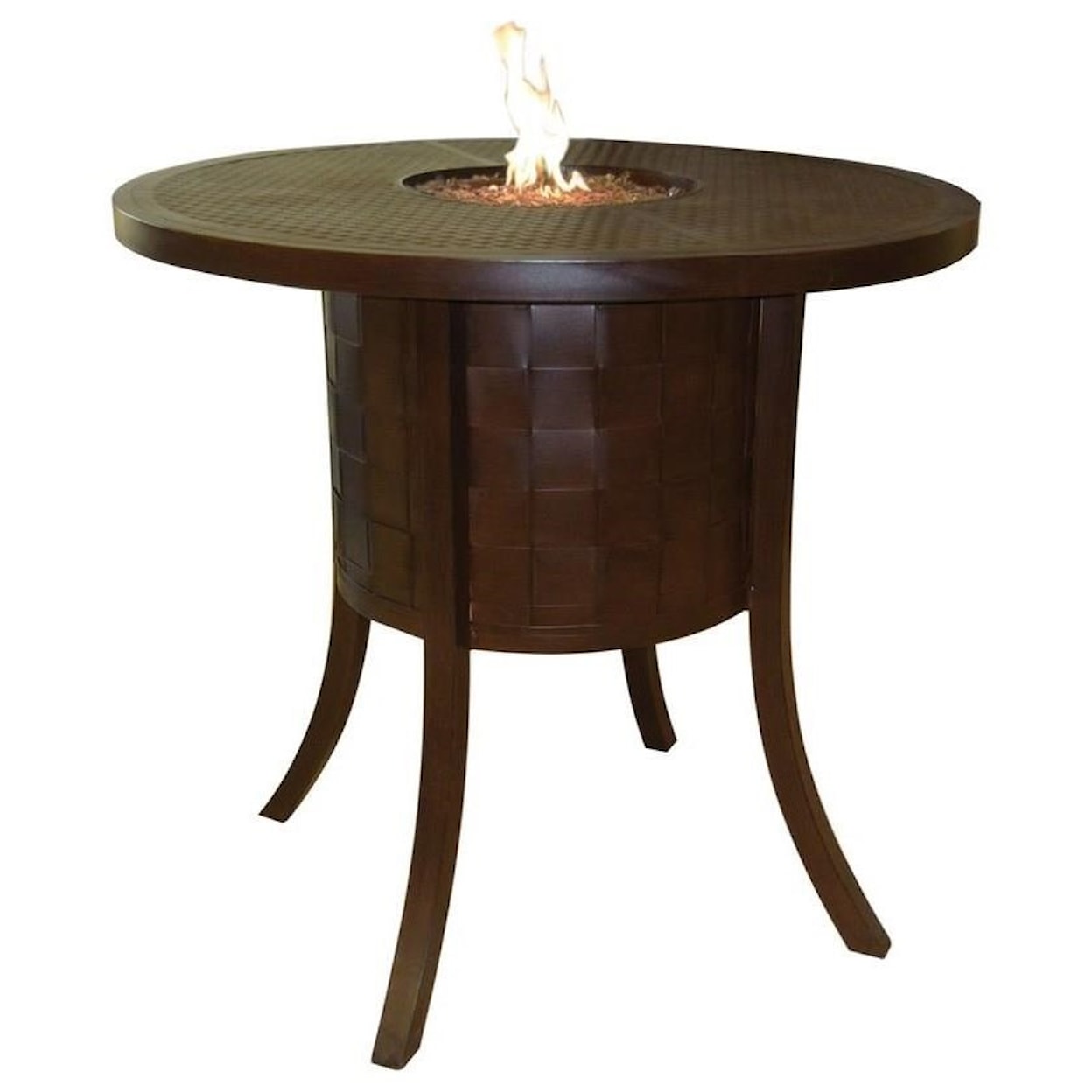 Castelle by Pride Family Brands Classical Firepits 49" Round Classical Bar Table with Firepit a