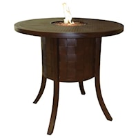 49" Round Classical Bar Table with Firepit and Lid