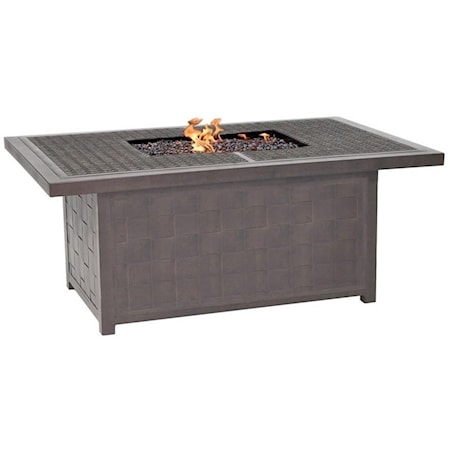Rectangular Coffee Table with Firepit