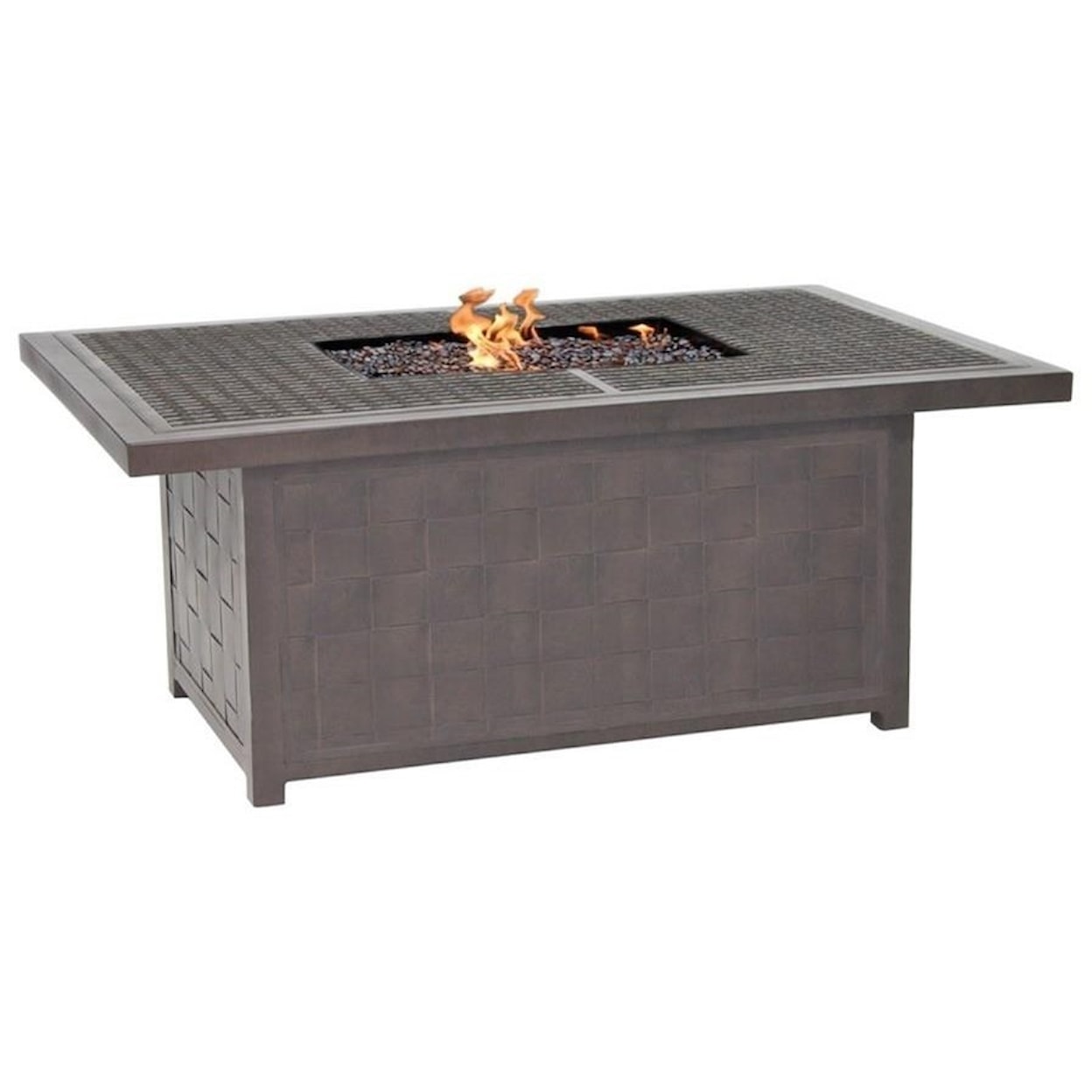 Castelle by Pride Family Brands Classical Firepits Rectangular Coffee Table with Firepit