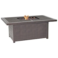 36" x 52" Rectangular Coffee Table with Firepit and Lid