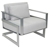 Cushioned Lounge Chair w/ One Pillow