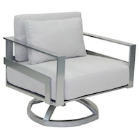 Cushioned Lounge Swivel Rocker w/ One Pillow