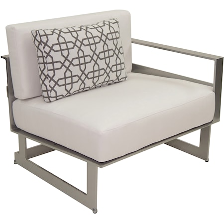 Sectional Left Arm Lounge Unit w/ One Pillow