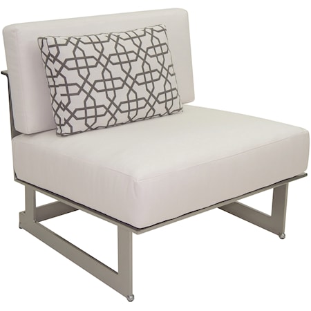Sectional Armless Lounge Unit w/ One Pillow