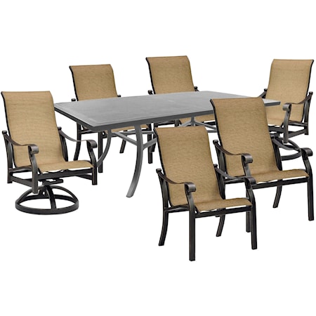 Rectangle Table, Chairs, Swivel Rocker