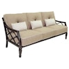 Castelle by Pride Family Brands Villa Bianca Cushioned Sofa w/ Three Kidney Pillows