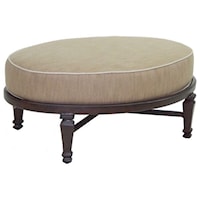 Cushioned Oval Ottoman