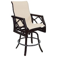 High Back Sling Swivel Counter Stool