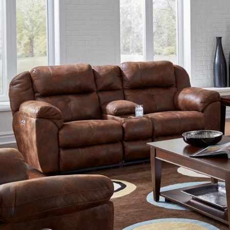 Power Headrest Lay Flat Reclining Loveseat