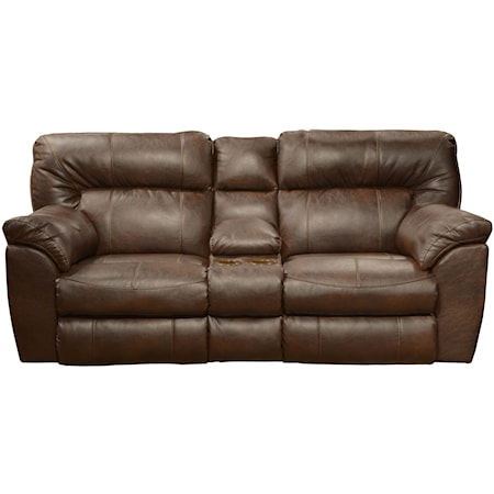 Power Extra Wide Reclining Console Loveseat