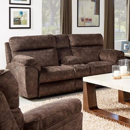 Power Reclining Console Loveseat
