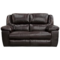 Leather Casual Rocking Reclining Loveseat