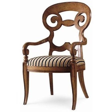 Armchair with Scrolled Back Desing